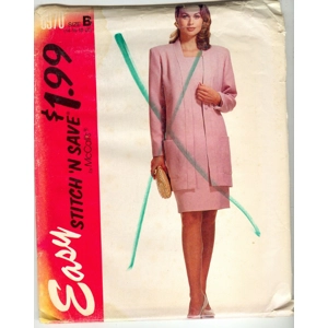 McCalls 6970 Unlined Jacket Dress Pattern 14 16 18 20