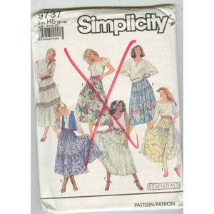 Simplicity 9737 Pattern Tiered Prairie Skirts 6 8 10 12 14
