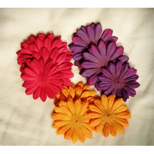 Artifical Silk Fake Flower Petals Purple Red Gold Scrap Books