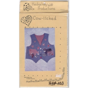 Cow Licked Vest Pattern Fabric Applique