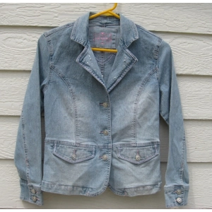 Arizona Denim Blazer Jacket Jr Large 32 Chest Blue Jean Denim