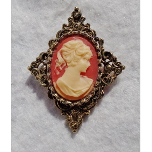Gerrys Cameo Brooch Pendant Combo Pin Female