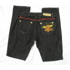Ecko Red Black Jeans 31 Waist Red Piping Rhino Brand EUC