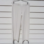 Eileen Fisher Bone Viscose Pants L 35 Waist 027