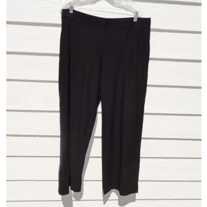 Eileen Fisher Black Viscose Pants Large 37 1/2 Waist 031