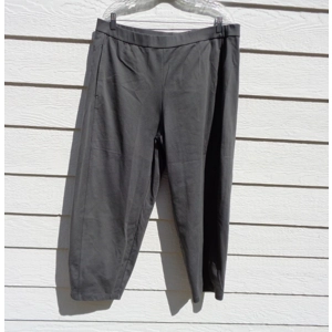 Eileen Fisher Gray Cotton Pants XL 38 Waist 041