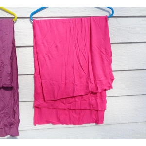 LOGO Lori Goldstein 17x76 Stretch Knit Hot Pink Scarf