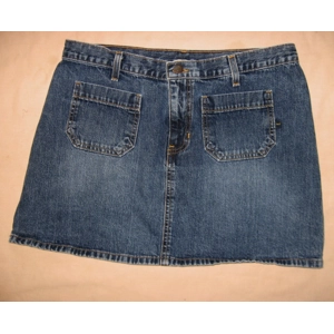 Abercrombie Fitch Jean Skirt 10 32 Waist EUC Mini Blue Denim