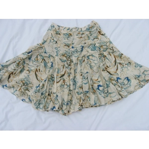 Banana Republic Skirt 8 32 Waist Ivory Print Full Skirt