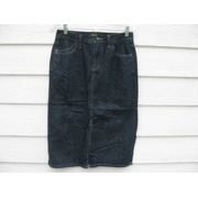 Eddie Bauer Denim Skirt 30 Waist Blue Jean EUC 17 Length