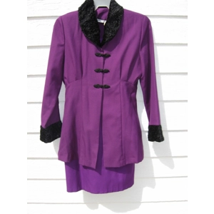 Styleworks Purple Dress Blazer 12 Sheath Dress Long Blazer..