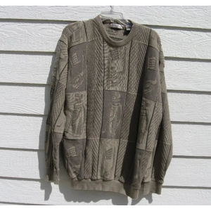 Cypress Link Golf Sweater XL 52 Chest Army Green Golf Clubs Texture