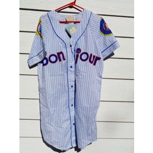 Bonjour Intimate Striped Top Small 42 Chest Baseball inspired NWT