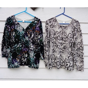 2 Womens Christopher & Banks XL Cardigan Sweaters 44 Chest Button Down