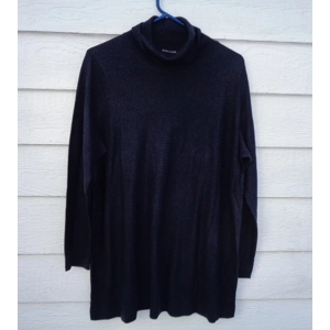 Eileen Fisher Turtleneck Pullover Top Womens 1x Tencel Silk 46 Chest