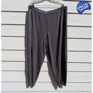 Eileen Fisher Gray Pants XL 39 Waist Cotton 040