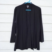 Eileen Fisher Black Wool Blend Blazer Womens Large 42 chest