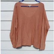 Eileen Fisher Dark Peach Sweater Top Womens XL