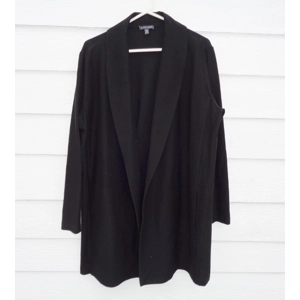 Eileen Fisher Black Tencel Cardigan Top Womens XL 52 Chest