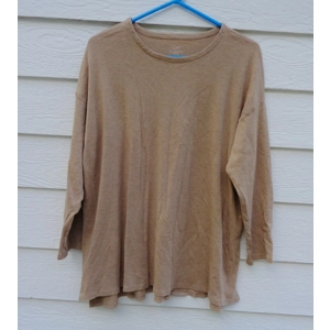 J. Jill Simply Supima Crew Neck Tunic Top Tan XL Petite