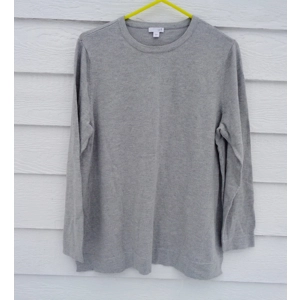 J. Jill Sweater Tunic Top Gray Womens Large Long Sleeve