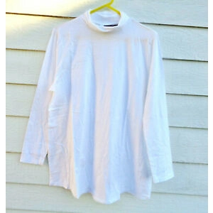J. Jill White Turtleneck Top NWT Womens XL 46 Chest Pullover