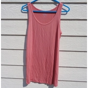 ML LOGO Lori Goldstein Tunic Tank Top Large 37 chest Salmon