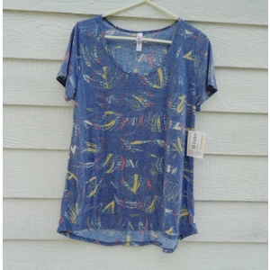 LuLaRoe Clasic T Top Blue NWT Soft Large Simple Comfortable