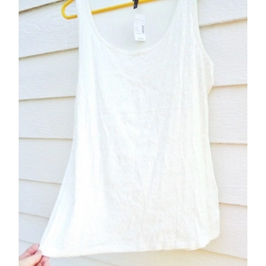 Maurices Ivory Sequin Front Tank Top XL 36 Chest NWT Sleeve Top
