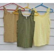 3 Skinnytees Tank Tops NWOT Olive Yellow Tan Skinny Tees