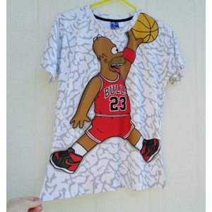 Homer Simpson Basketball T Shirt Top Large 38 Chest 23 Bulls