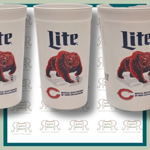 Authentic CHICAGO CUBS Miller lt drinking cups