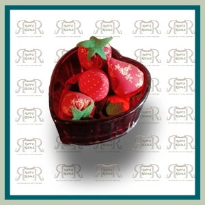 Red Heart-Shaped Sewing container