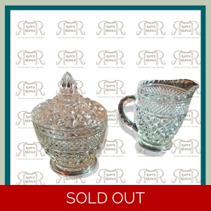 Crystal glass Sugar/Creamer set