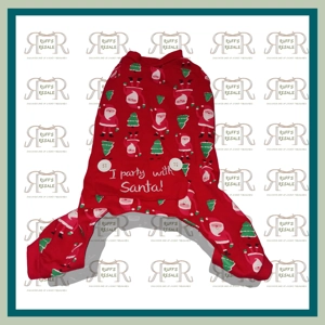 Long Leg Santa Dog Pajamas