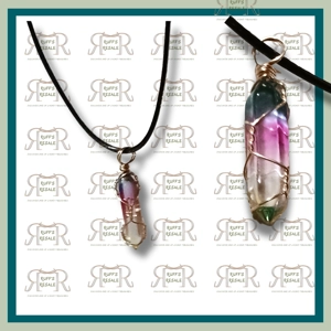 Multi-color Glass Charm with Necklace