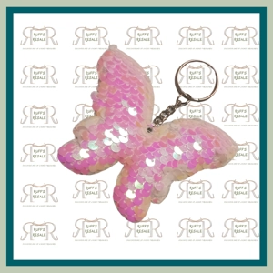 Pink Butterfly Keychain