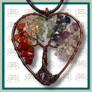 Chakra Tree of Life Heart Necklace