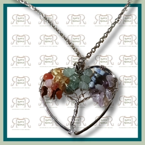 Chakra tree of Life Silver Necklace