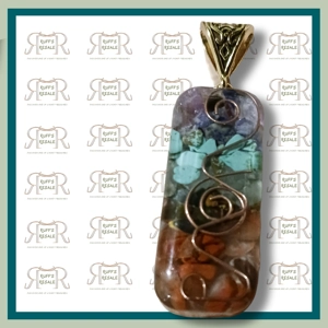 Chakra Pendant w/gold Design Short