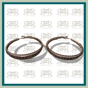 Silver and Black Diamond Cut Hoops