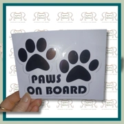 Paws on Board Car Decal