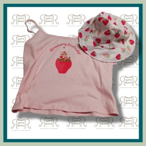 Strawberry Shortcake Hat and T-Shirt Child Medium