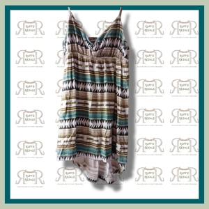 Teal Black White Summer Dress size Medium