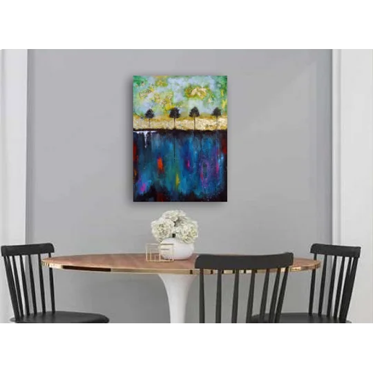 SOLD - Colourful Nature Landscape Painting On Canvas Board