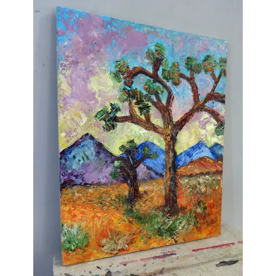 Joshua Tree Hills Original Impasto oil painting