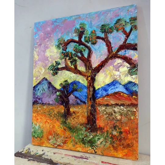 Joshua Tree Hills Original Impasto oil painting
