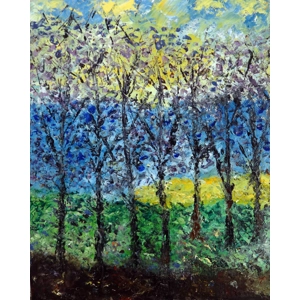SOLD - Trees in the Forest Impasto Oil Painting SOLD - Trees in the Forest Impasto Oil Painting