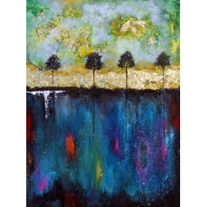 SOLD - Colourful Nature Landscape Painting On Canvas Board