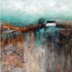 SOLD - At the Valley Landscape Acrylic Painting - Mixed Media